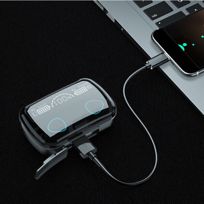 SACRO AT_594A_TWS M10 BLUETOOTH 5.1 CHARGING BOX WIRELESS EARDBUD STEREO SOUND Bluetooth(Black, True Wireless)