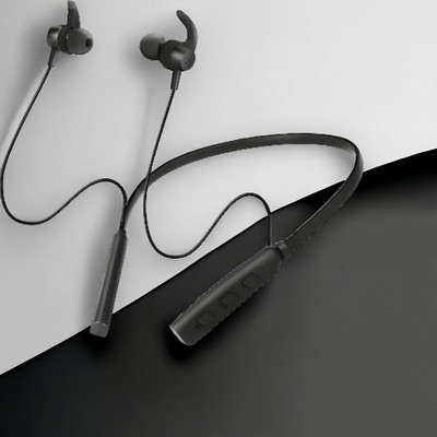 GPQ STORE Rokerz 235 Pro Wireless Bluetooth Neckband(0.4383 Bluetooth(Black, In the Ear)