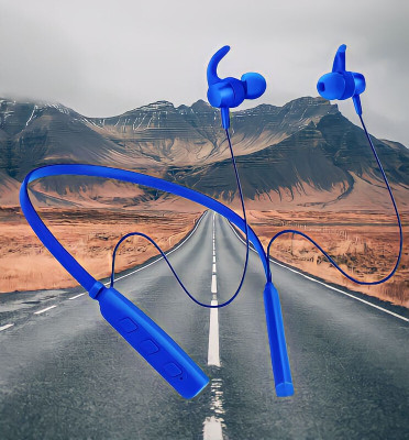 GPQ STORE Rokerz 235 Pro Wireless Bluetooth Neckband(0B.89 Bluetooth(Blue, In the Ear)