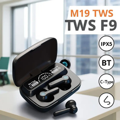 FARISHTAY Noise Cancelling Earbuds with Bluetooth 5.3, LED Display & 40H Playback Bluetooth Gaming(Black, In the Ear)
