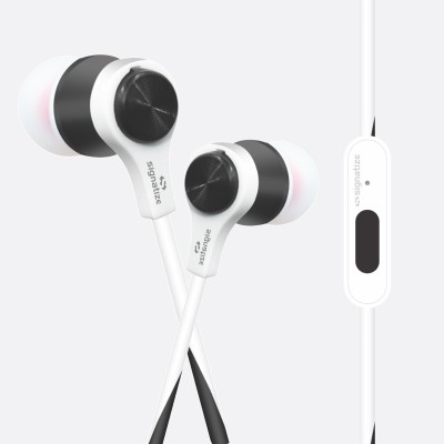 SIGNATIZE SZ-1022 SZ EARPHONE WITH IN-LINE MIC3M GRNTY FG Wired Headset(White, In the Ear)