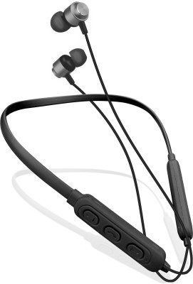 Hitage Neckband NBT5768+ Bluetooth Neckband 40 hrs Music Playtime Neckband Headset Bluetooth Headset(Black, In the Ear)