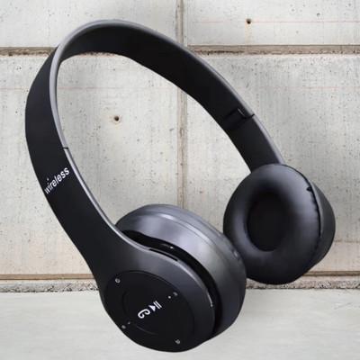 TWS Wireless Gaming Headset with Bluetooth, Foldable Frame, and Mic_X4 Bluetooth & Wired(Black, On the Ear)