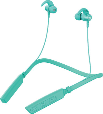 TP TROOPS Neckband Bluetooth Earphones with 10mm Drivers,Music 50 Hours Playtime Bluetooth Headset(lite green, In the Ear)