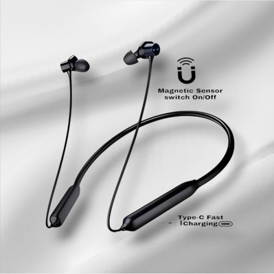 TWS Pro Neckband With Upto 48 Hours Playback & Fast Charging Earphone_J5 Bluetooth & Wired(Black, In the Ear)