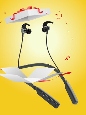 GPQ STORE Rokerz 235 Pro Wireless Bluetooth Neckband(0.657 Bluetooth(Black, In the Ear)