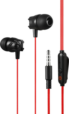 Wired Earphones with mic – Perfect for Smartphones & Laptops Wired Headset(red, In the Ear)