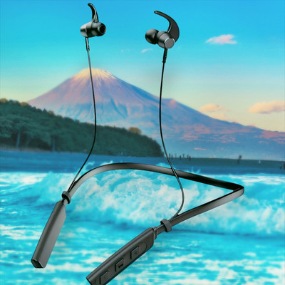 GPQ STORE Rokerz 235 Pro Wireless Bluetooth Neckband(0.2427 Bluetooth(Black, In the Ear)