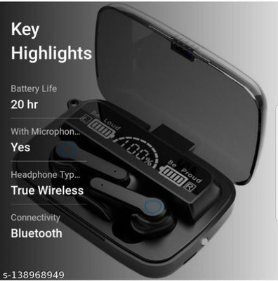 VDTECH M19TWS PREMIUM HIGH QUALITY EARBUDS Wireless Earbuds For Mobile Phone Bluetooth Gaming(Black, True Wireless)