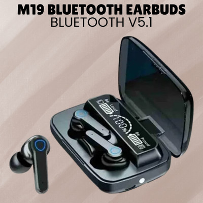 SACRO M19 Wireless (Earbuds) TWS 5.1 Large Dual LED Display & Bluetooth HeadphonesZ19 Bluetooth(Black, True Wireless)