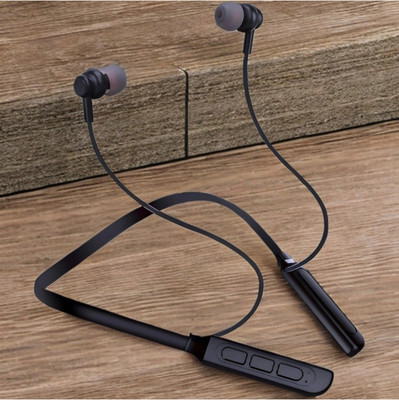 AIZINA Long Playtime Wireless Neckband with Deep Bass and Lightweight Design_YEW Bluetooth & Wired(Multicolor, In the Ear)