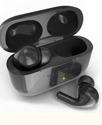 NS WORLD X7 Airbuds Tws |Max Power| HD Sound | BT Earbuds |Mic & Touch Controls Headphone Bluetooth(Thunder Black, True Wireless)