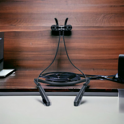 GPQ STORE Rokerz 235 Pro Wireless Bluetooth Neckband(0.1248 Bluetooth(Black, In the Ear)