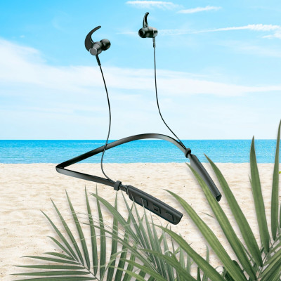 GPQ STORE Rokerz 235 Pro Wireless Bluetooth Neckband(0.3596 Bluetooth(Black, In the Ear)
