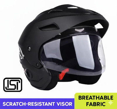 FUERY NANO PRO CAP HELMET Motorbike Helmet(Black)