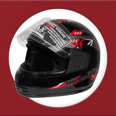 NOAX unisex full face good hard quality helmet-Silver347347-Red jaal-ABCD Motorbike Helmet(Red)
