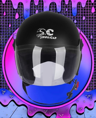 SKULLCAP NEW MODAL-23 CREAKY Motorbike Helmet(Black)