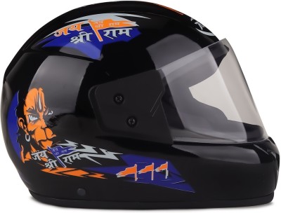 fuery 2 JALI JAI SHREE RAM FULLFACE ISI APPROVED HELMET Motorbike Helmet(Blue)