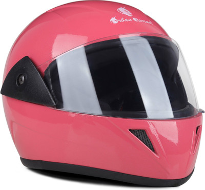 urban carrier ABS Material Open Face Rainbow Visor Helmet, Scratch Resistance Motorbike Helmet(Pink)