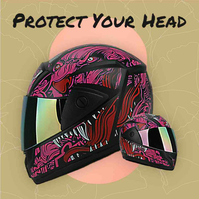 SKULLCAP SOMIFLY-Areana Motorbike Helmet(Pink)