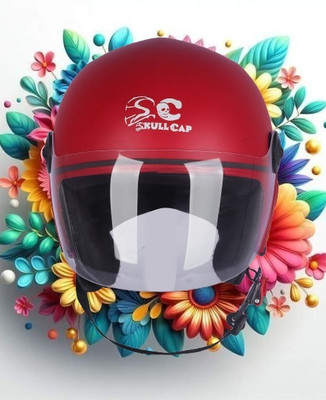 SKULLCAP NEW MODAL- TRACKKER 22 Motorbike Helmet(Red)