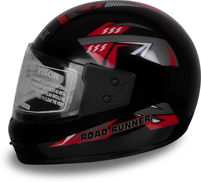 NOAX young men helmet for riding motorbike__-Black3131-Red jaali-ABCD Motorbike Helmet(Red)
