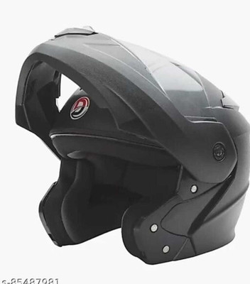 Agx Foroly Flipup ABS Material with PolyCarbonate Visor Motorbike Helmet(Black)