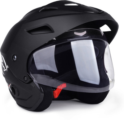 FUERY NANO PRO CAP HELMET Motorbike Helmet(Black)