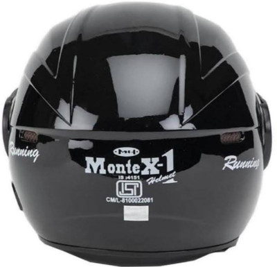 MonteX-1 Open Face Motorbike Helmet(Black)