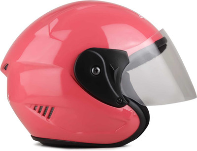 Agx Neno Alfha with Anti UV Polycarbonate Visor ABS Material, Unisex Motorbike Helmet(Pink)