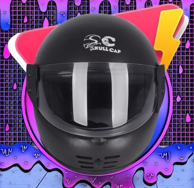 SKULLCAP NEW MODAL-23 CREAKY Motorbike Helmet(Grey)