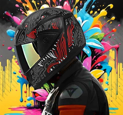 SKULLCAP Helmet Unisex Bike Helme Boys Helmet Stylish Full Face Helmet Multi-Color Helmet Motorbike Helmet(Black, Red)