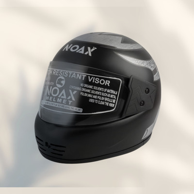 NOAX unisex full face good hard quality helmet-Silver411 Motorbike Helmet(Silver)