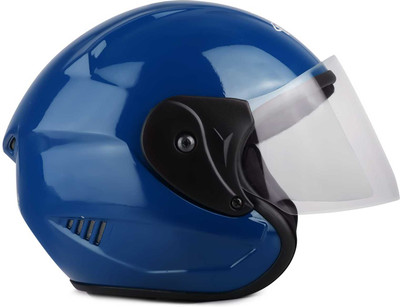 FOROLY Alpha nano Open face Unisex Motorbike Helmet(Blue)