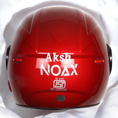 NOAX KING OF HELMET UNISEX OPEN FACE motorbike HELMET-70 Motorbike Helmet(Red)