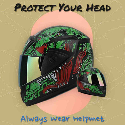 SKULLCAP SOMIFLY-AREA Motorbike Helmet(Green)