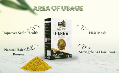 sign gold Henna powder for hand Mehandi ang hair Mehendi(100 g)