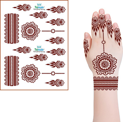 Buzzhub Design Henna Temporary Waterproof Body Tattoo For Women and Girls(Design Henna)