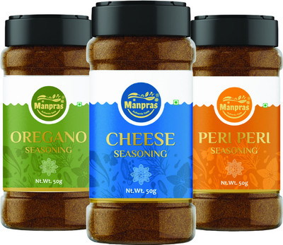 MANPRAS Manpras Seasoning Combo- Cheese- Peri Peri- Oregano(150 g)