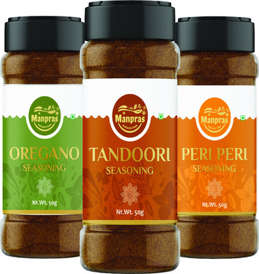MANPRAS Manpras Seasoning Combo- Tandoori- Peri Peri- Oregano(150 g)