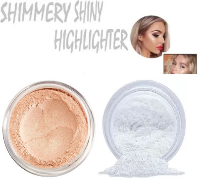 AMOSFIA Best Colors Powder Shimmer  Highlighter(Gold, Silver)