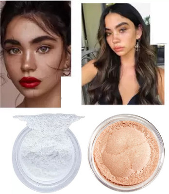 Amaryllis High QUALITY PACK OF TWO SHIMMER 2 IN 1 WHITENING GOLD AND SILVER LOOSE POWDER Highlighter(Gold, Silver)