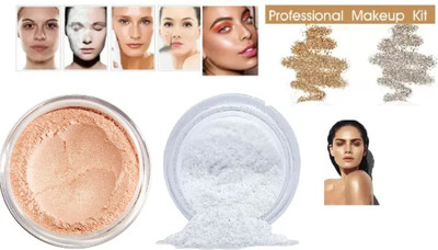 Amaryllis Shimmer Multiuse Eye Shadow Glitter Powder Pigment Eye Makeup Highlighter(Gold, Silver)