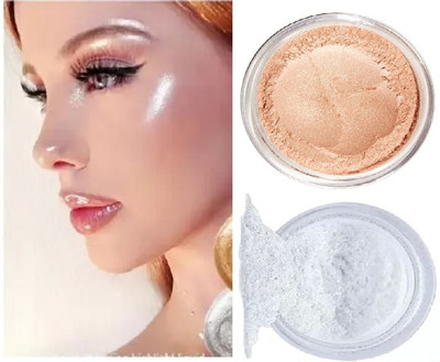 Amaryllis Best Shimmer Multiuse Eye Shadow Glitter Powder Pigment Eye Makeup Highlighter(Gold, Silver)