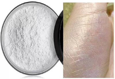 Neycare New Makeup Highlighter Loose Powder Shimmer Pigment for Face and Body(Silver)