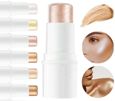 AFARAXIA Long Wear Highly Pigmented Highlighter Stick For Face Makeup Highlighter(Multicolor)