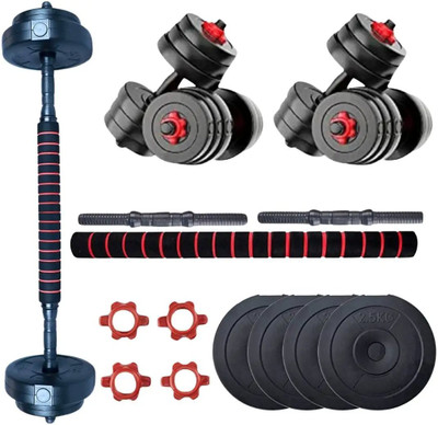 WILORA 10 kg Dumbbells Set and Fitness Kit for Men and Women Whole Body Workout Home Home Gym Combo