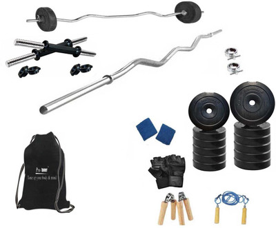Protoner 20 kg 20 Kg PVC Weight Lifting Package with Rods Home Gym Combo