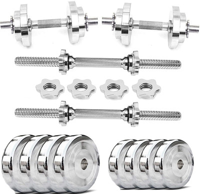 gamers hub Home Gym Set, Steel Dumbbell Set, Steel Dumbbell Plates (5KGX2, 2.5KGX4) Adjustable Dumbbell(20 kg)