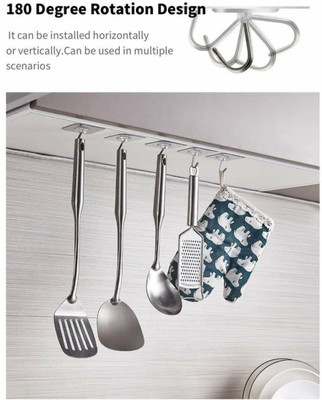 MAHI ENTERPRISE Adhesive Hooks Rust/Water Proof for Home/Kitchen/Bathroom/Office PINx10.525 Hook 10(Pack of 1)